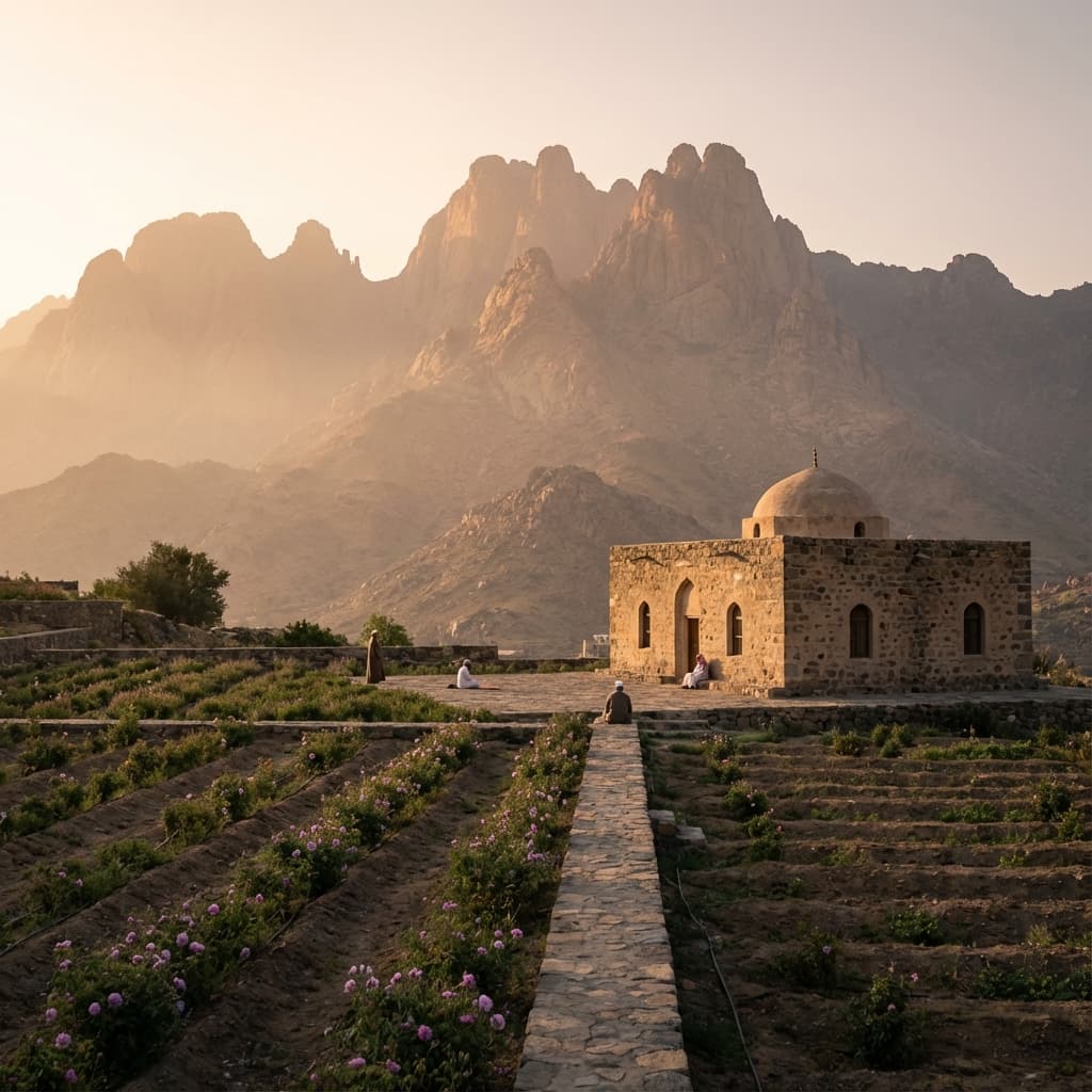 Cable cars over Taif mountains